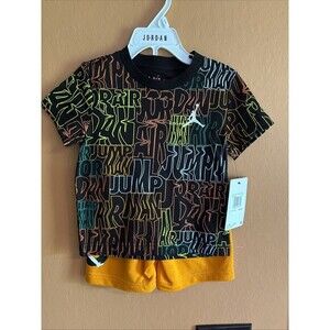 Nike Jordan Toddler Fuel Up, Cool Down Shorts Set CD4 Orange Peel Size 2t NWT